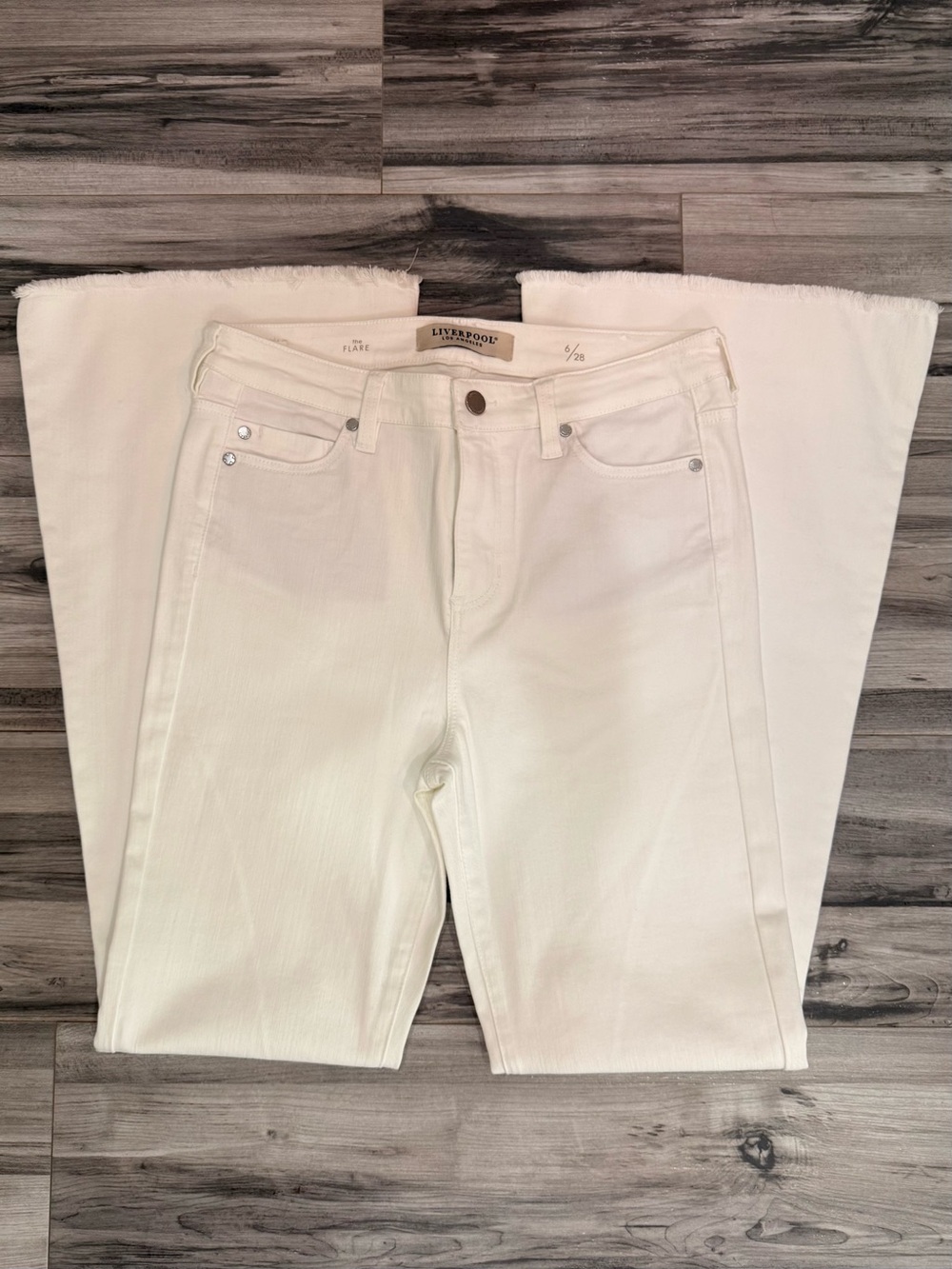 White Bootcut Jeans